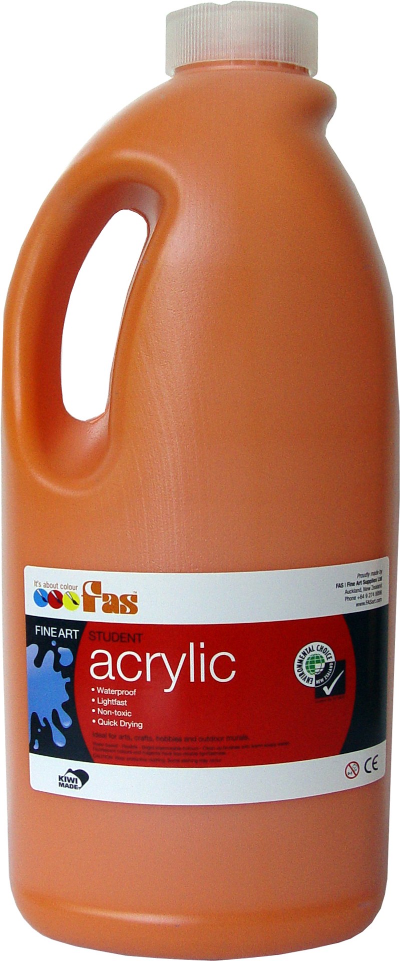 FAS STUDENT ACRYLIC 2LTR ORANGE