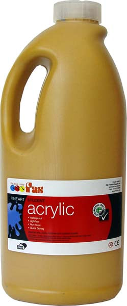 FAS STUDENT ACRYLIC 2LTR YELLOW OXIDE (O