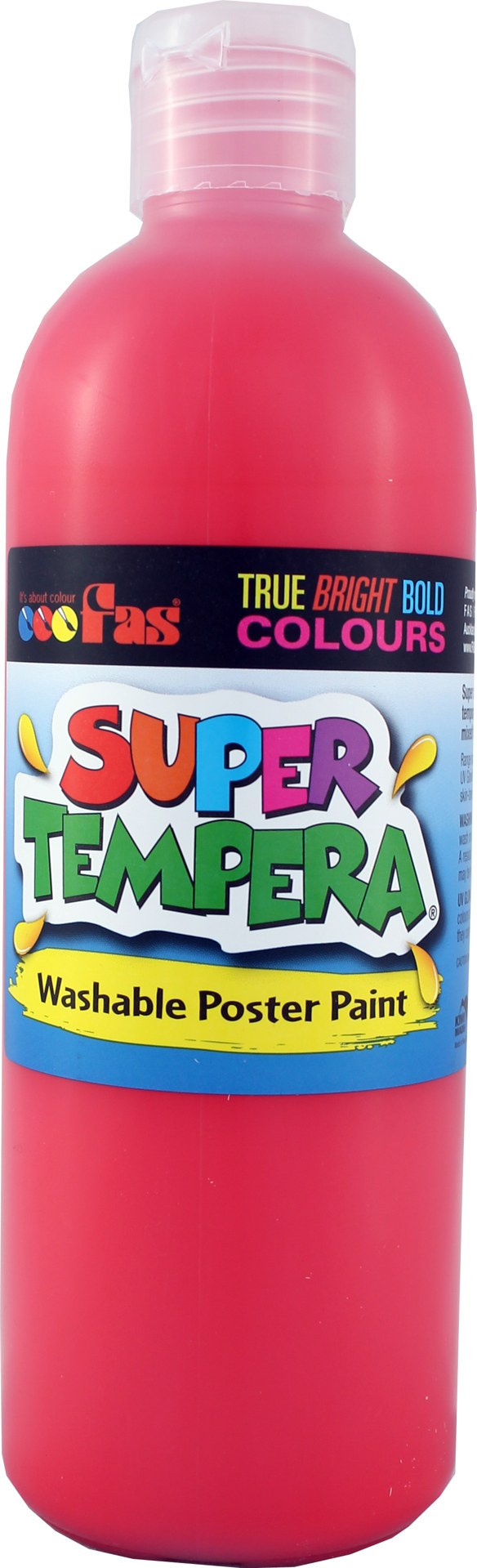 FAS SUPER TEMPERA 500ML BRILL RED