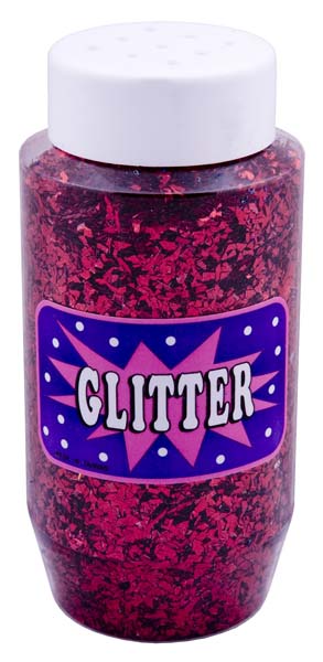 CONFETTI GLITTER 250ml JAR RED