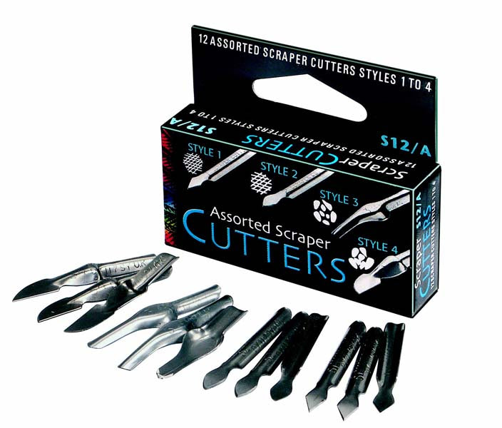 SCRAPER CUTTERS 12 ASSORTED