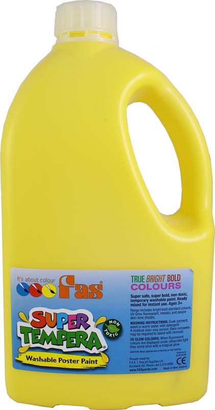 FAS SUPER TEMPERA 2LTR YELLOW