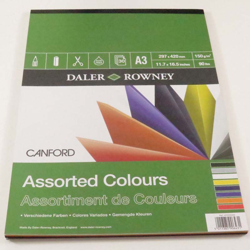 CANFORD ASSORTED COLOUR PAD A3