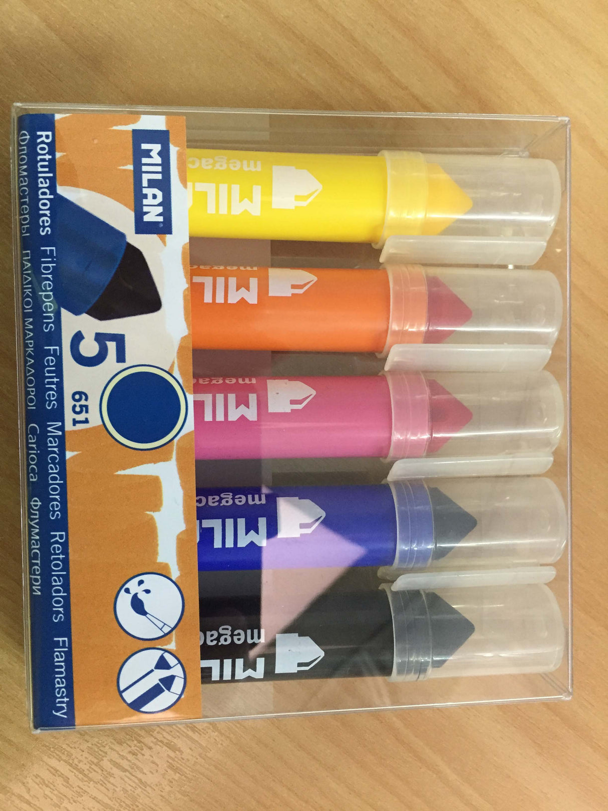 Milan Fibrepens Megacolour Set of 5