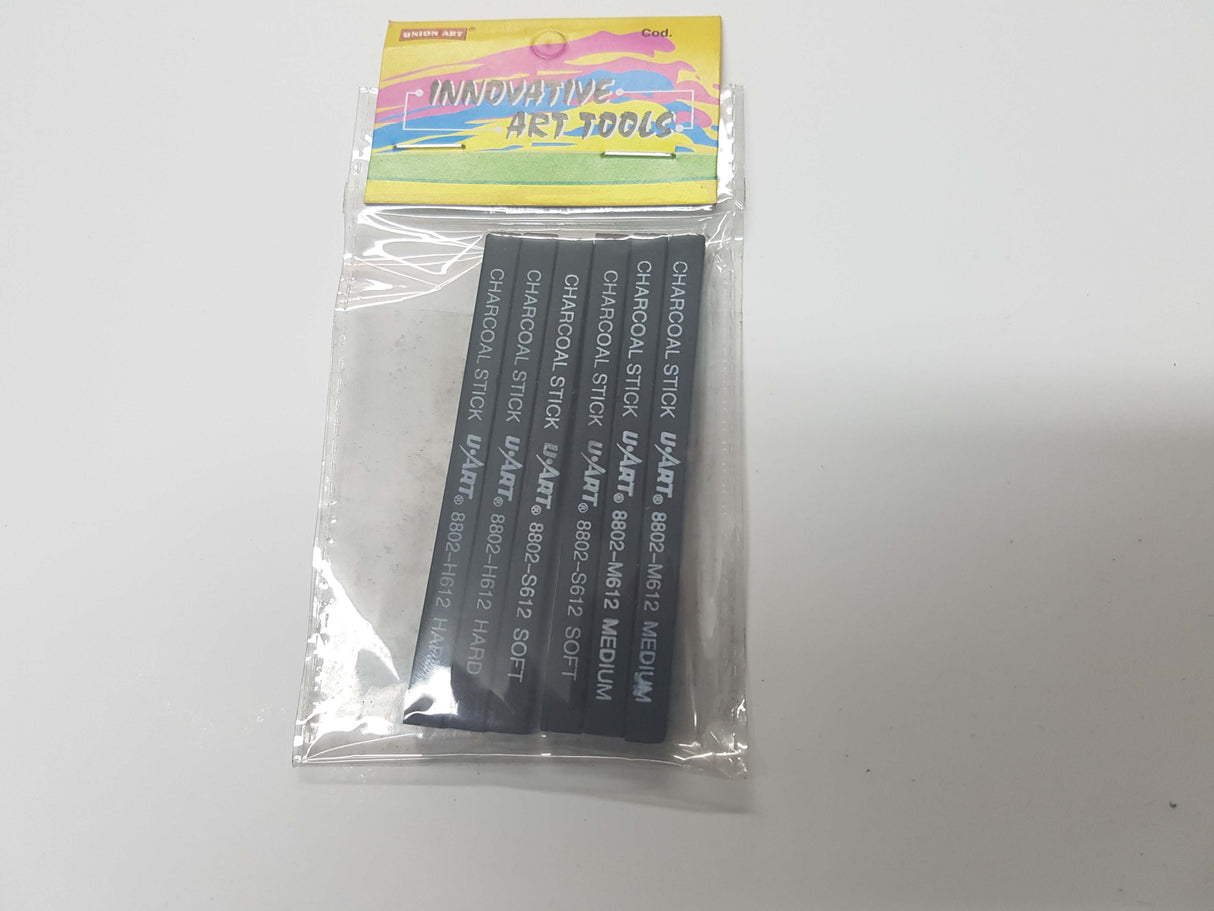 DAS COMPRESSED CHARCOAL 80x6x6mm (6pcs)