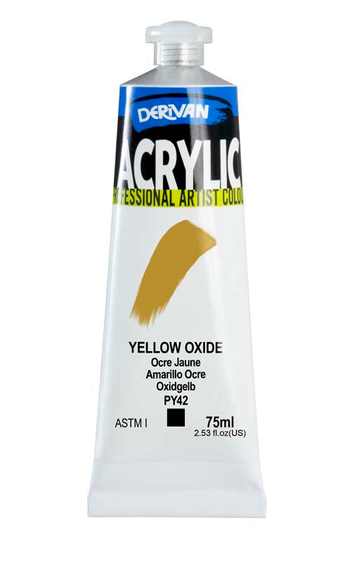 DERIVAN ACRYLIC 75ML YELLOW OXIDE