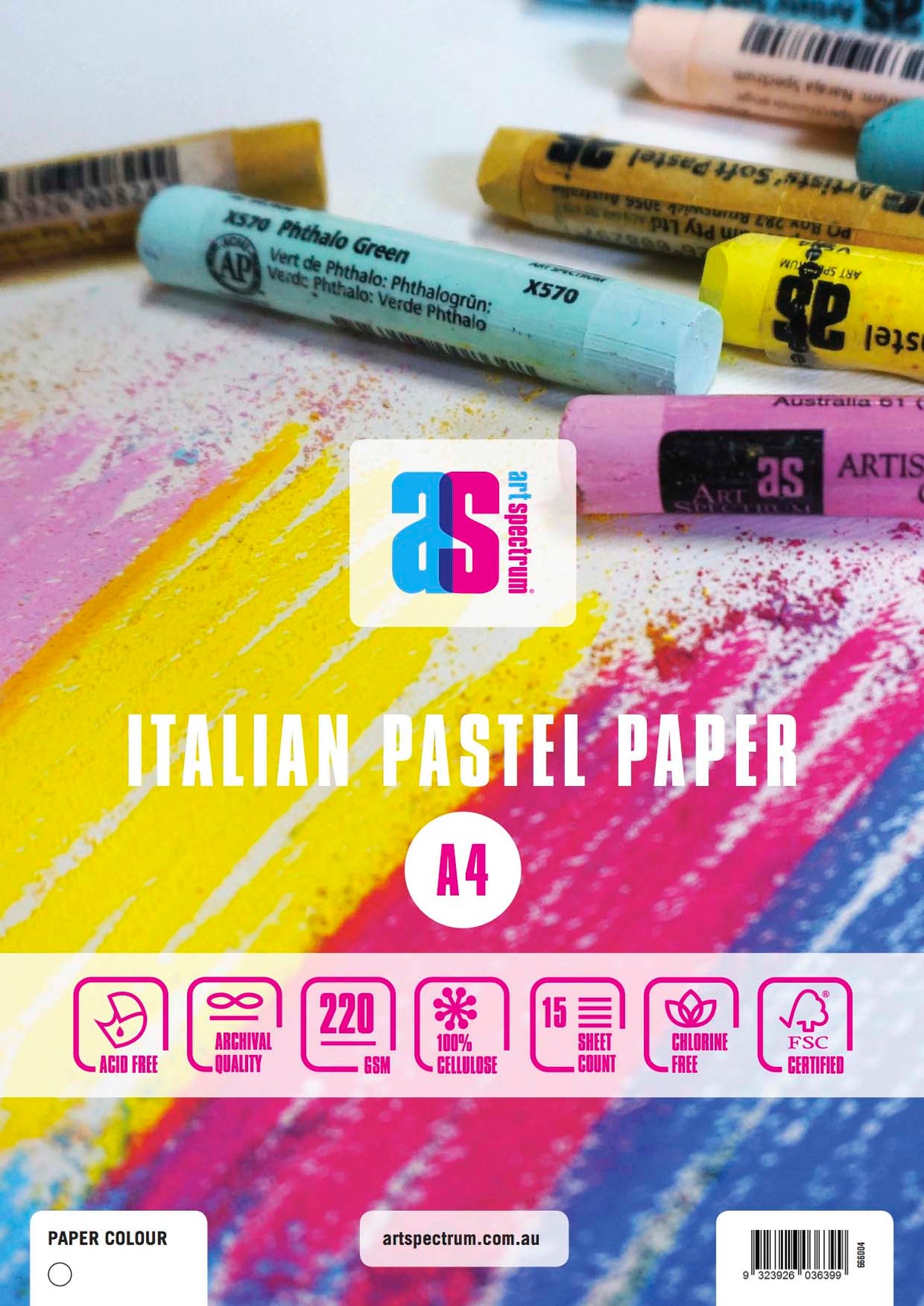 AS PASTEL PAD A4 WHITE (15SH)