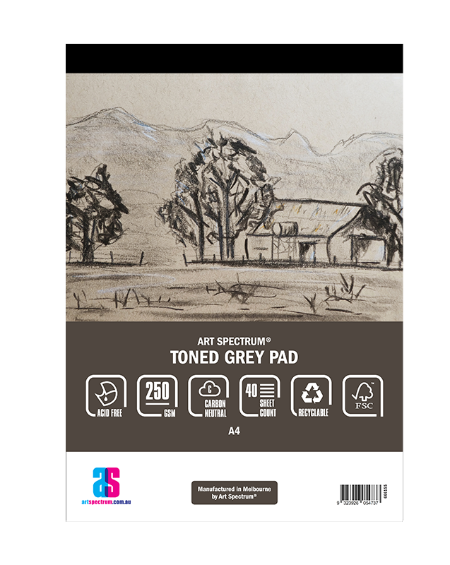 AS TONED PAD 250G A3 GREY (40SH)