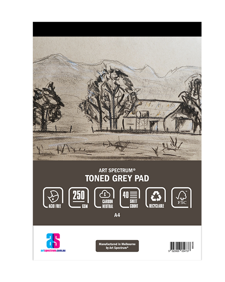 AS TONED PAD 250G A3 GREY (40SH)