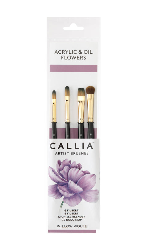 WW CALLIA Acrylic & Oil Flowers Set