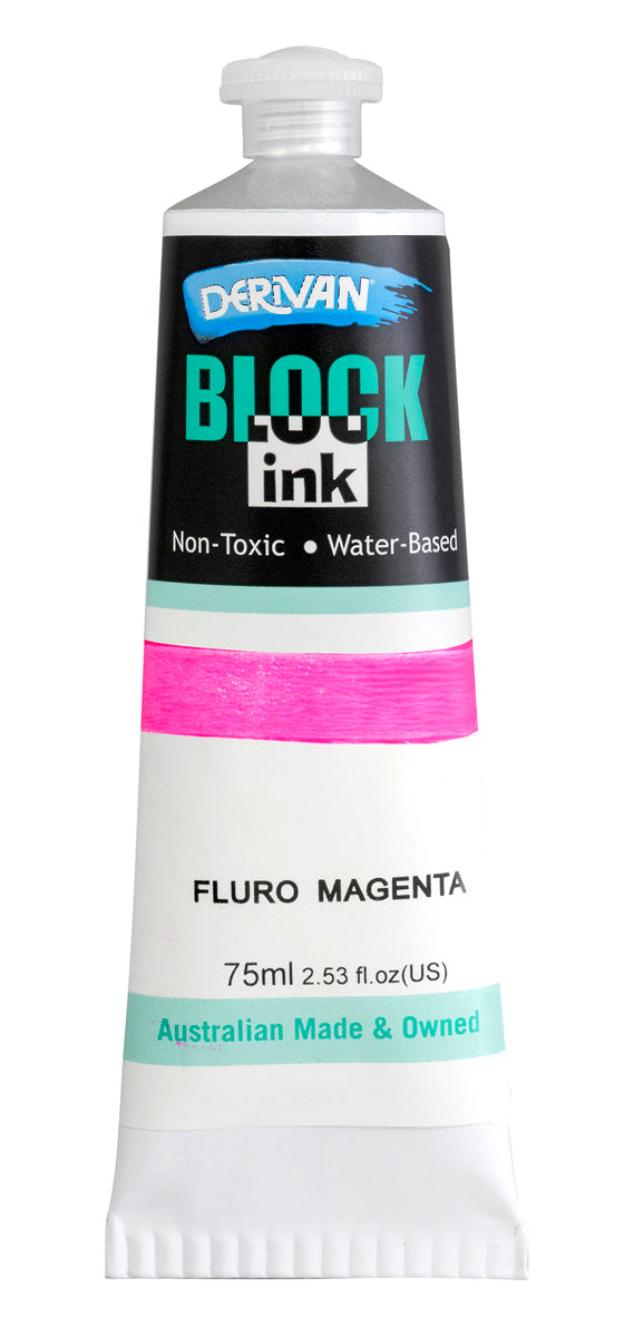 DERIVAN BLOCK INK 75ML FLURO MAGENTA