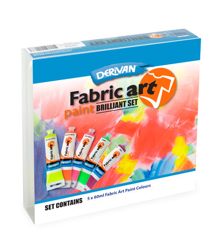 DERIVAN FABRIC ART PAINT BRILLIANT SET