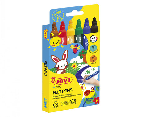 JOVI WASHABLE MAXI FELT-TIP PEN 6s