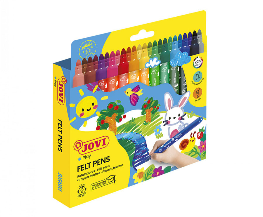 JOVI WASHABLE MAXI FELT-TIP PEN 24s