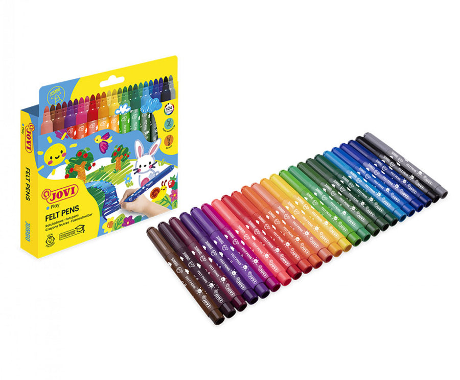 JOVI WASHABLE MAXI FELT-TIP PEN 24s