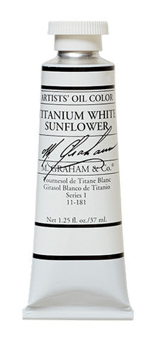 M GRAHAM OIL 37ML TITANIUM WHITE SUNFLWR