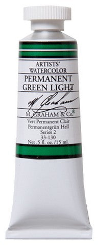 M GRAHAM W/COL 15ML PERMANENT GREEN LIGH