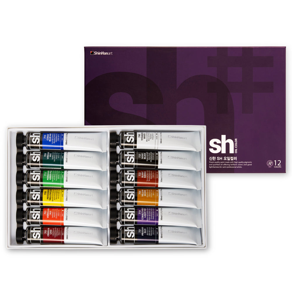 SH OIL COLOR 50ML TUBE 12 COLORS SET