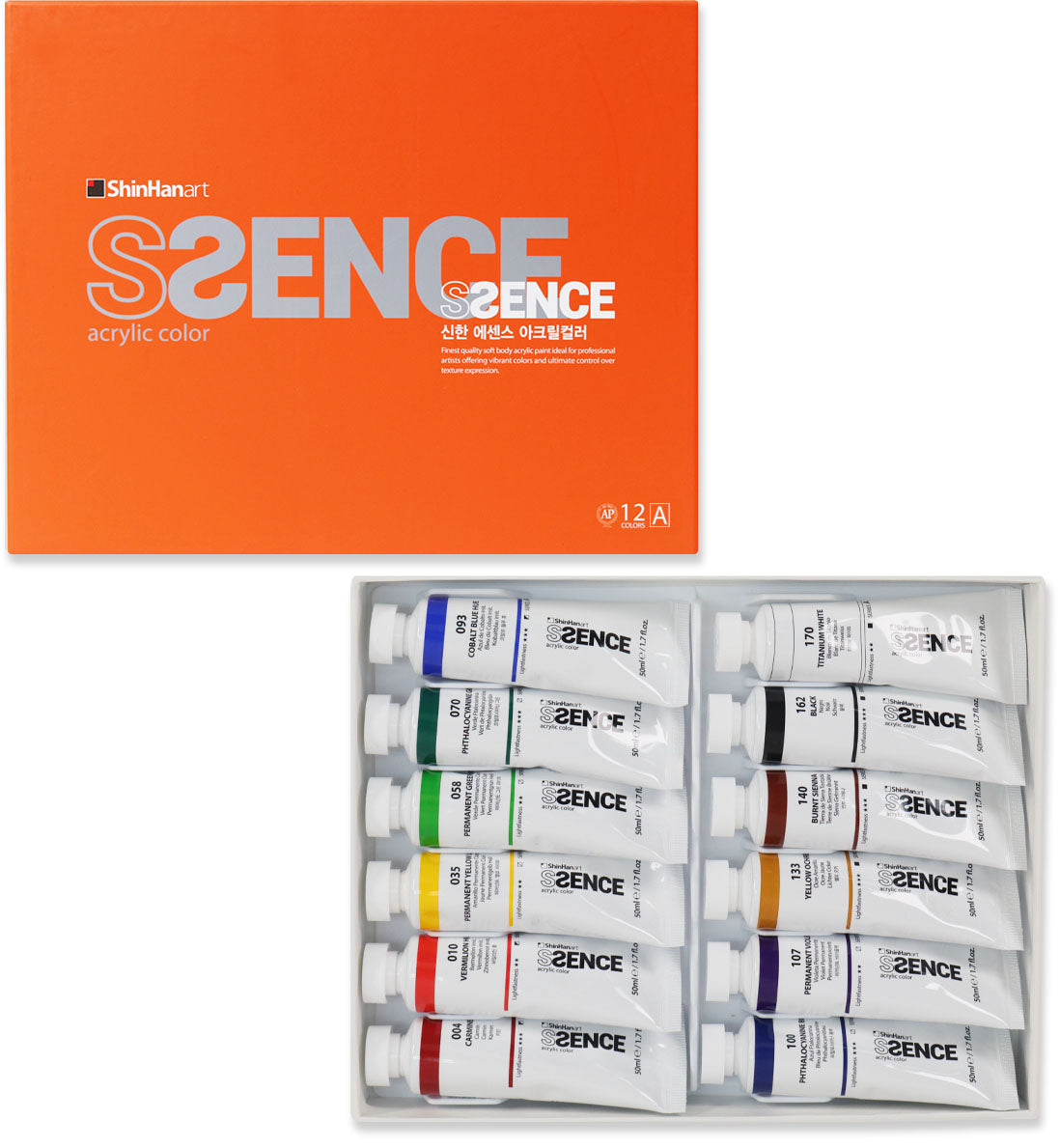 SSENCE ACRYLIC 50ML TUBE 12 COLORS SET A