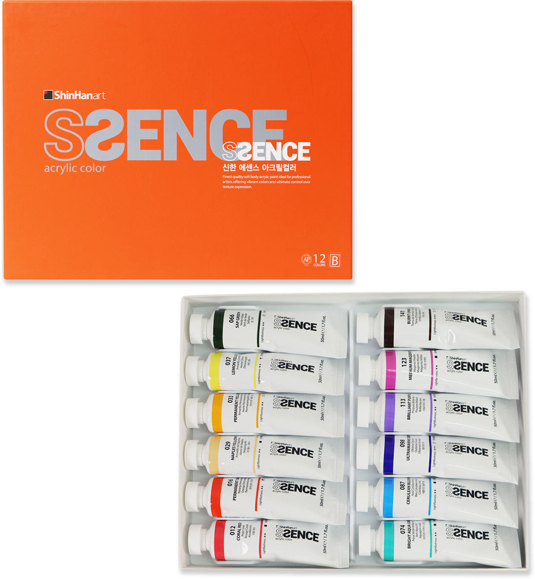 SSENCE ACRYLIC 50ML TUBE 12 COLORS SET B