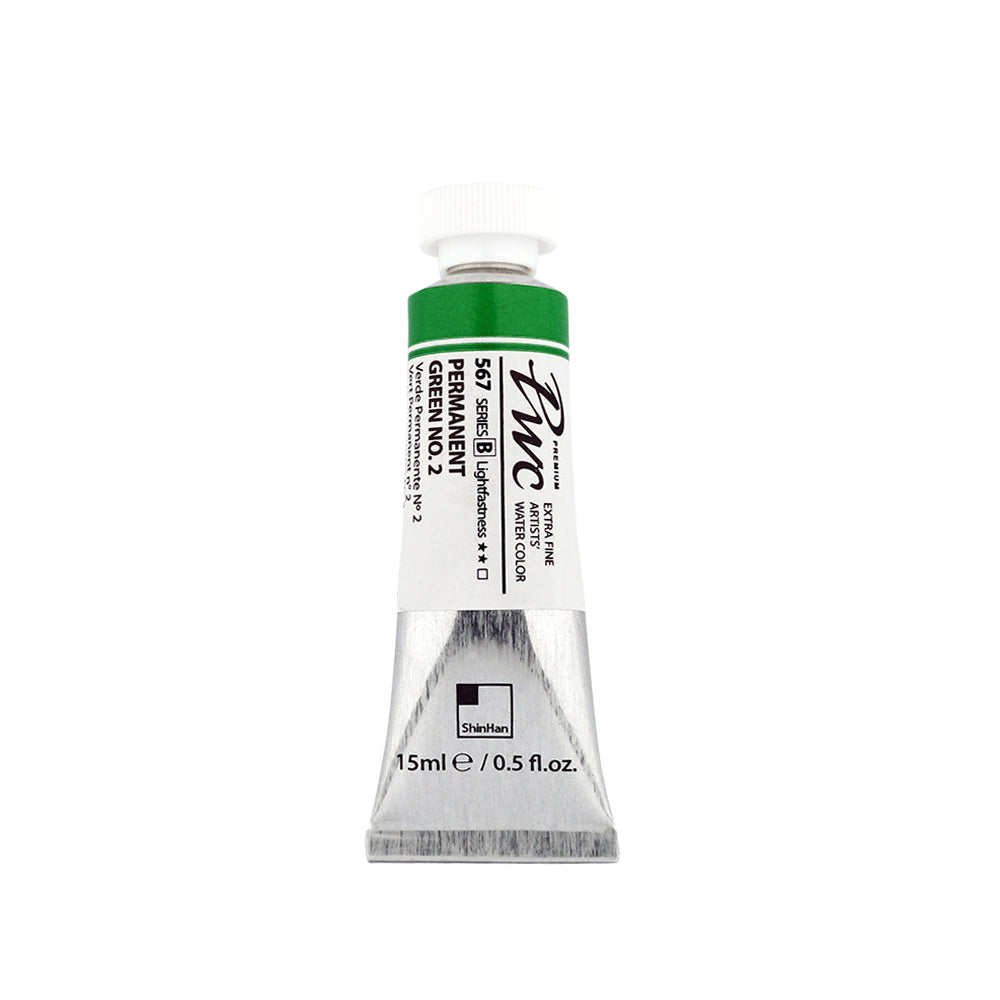 PWC EF WATERCOLOR 15ML PERMANENT GREEN 2