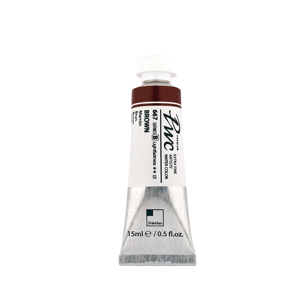 PWC EF WATERCOLOR 15ML BROWN