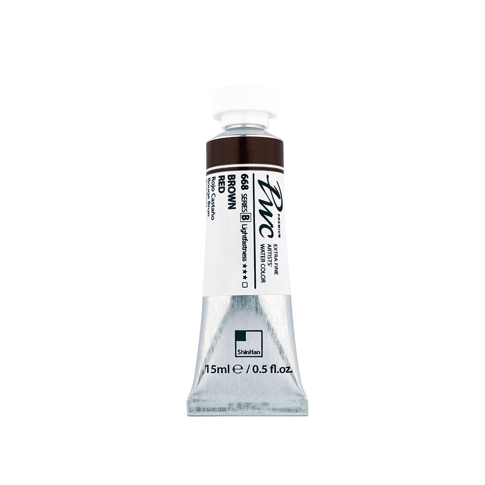 PWC EF WATERCOLOR 15ML BROWN RED