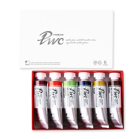 PWC EF WATERCOLOR 15ML 6 COLOR SET B