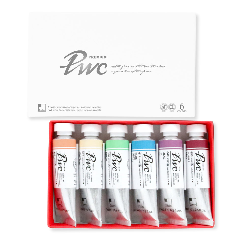 PWC EF WATERCOL 15ML 6 COL SET TINT A