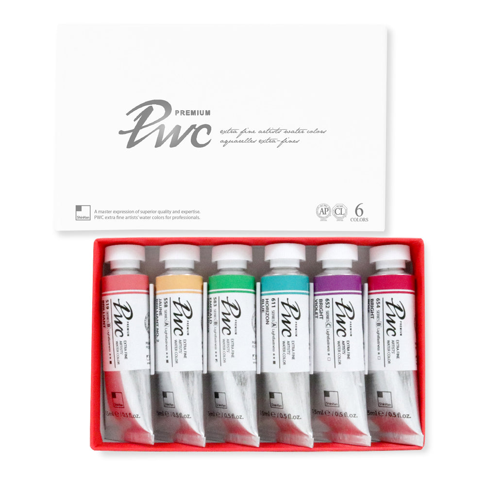 PWC EF WATERCOL 15ML 6 COL SET TINT B