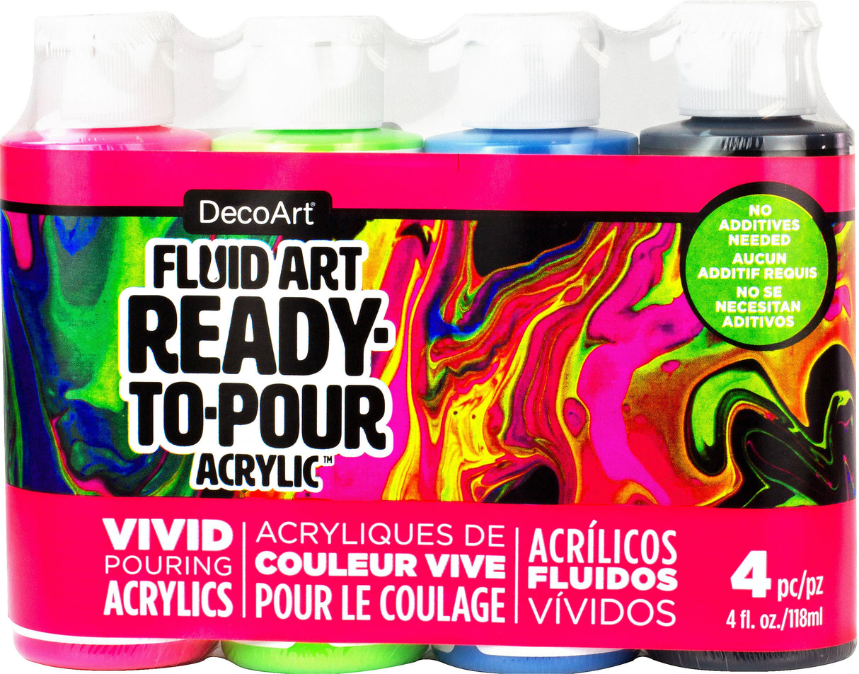 DECOART FLUIDART NEON BLAST POURING KIT