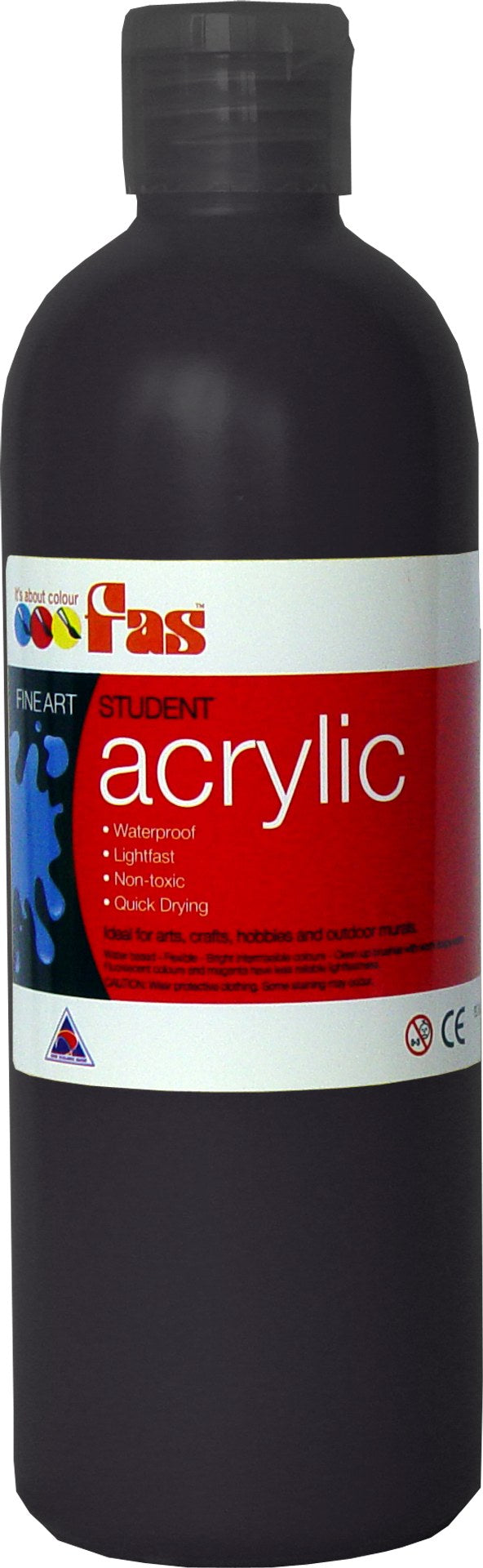 FAS STUDENT ACRYLIC 500ML BLACK