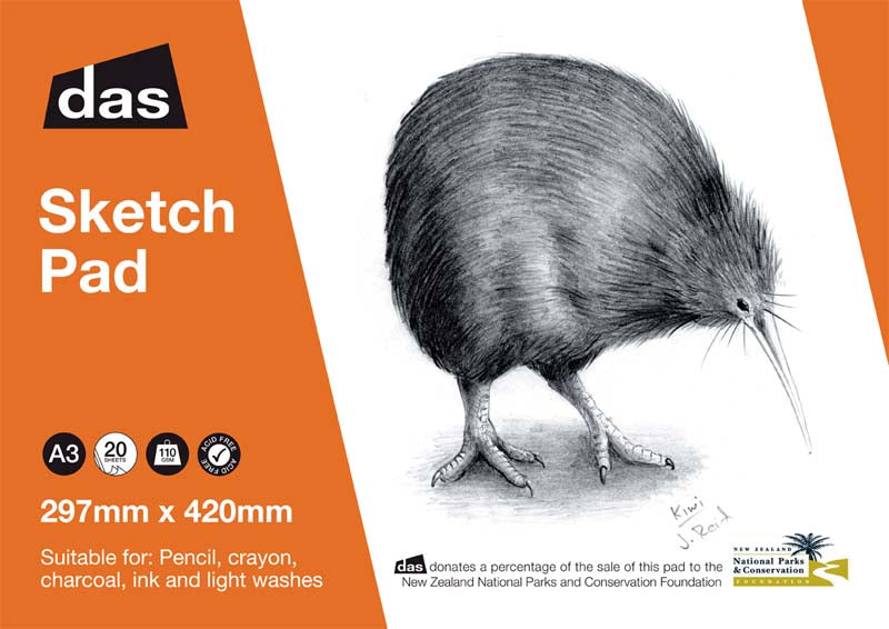 DAS SKETCH PAD (KIWI) 20sht 110gsm A3