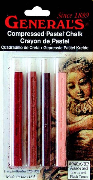 COMPRESSED PASTEL STICKS EARTHTONE (4pc