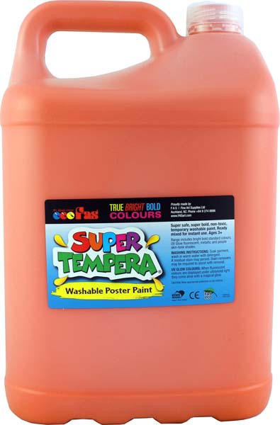 FAS SUPER TEMPERA 5LTR ORANGE (To order