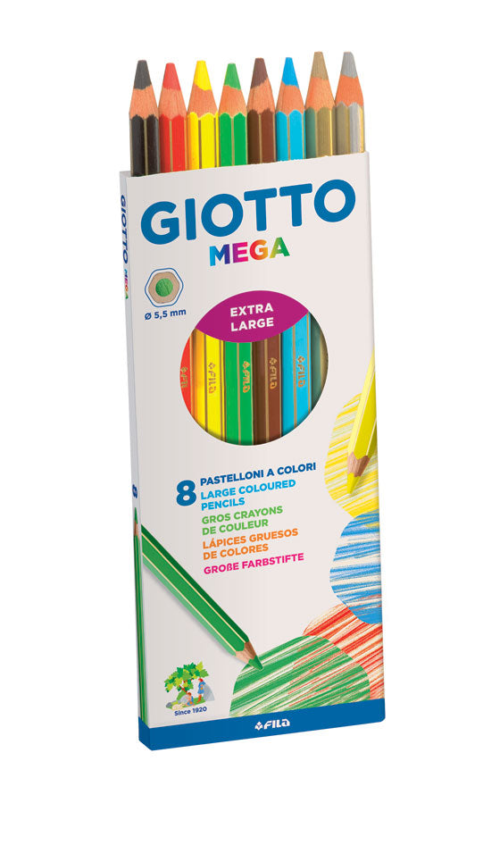 GIOTTO MEGA PENCILS BOX 8'S