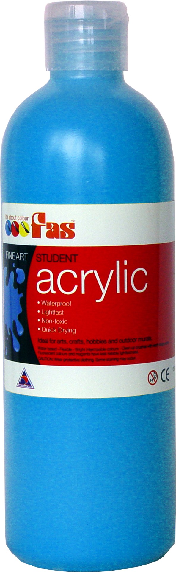 FAS STUDENT ACRYLIC 500ML COBALT BLUE