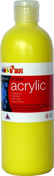 FAS STUDENT ACRYLIC 500ML COOL YELLOW