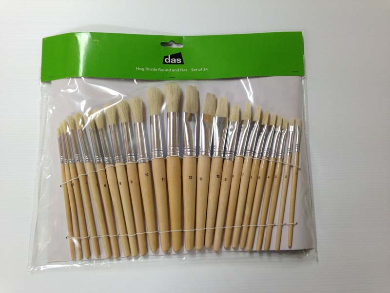 DAS SET 24 FLAT/ROUND STUBBY BRUSHES