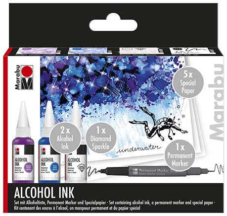 MARABU Alcohol Ink Set Underwater