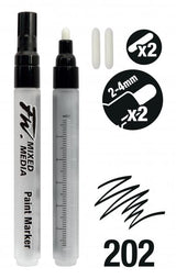 FW MIXED MEDIA MARKER SET MED RND 2-4mm