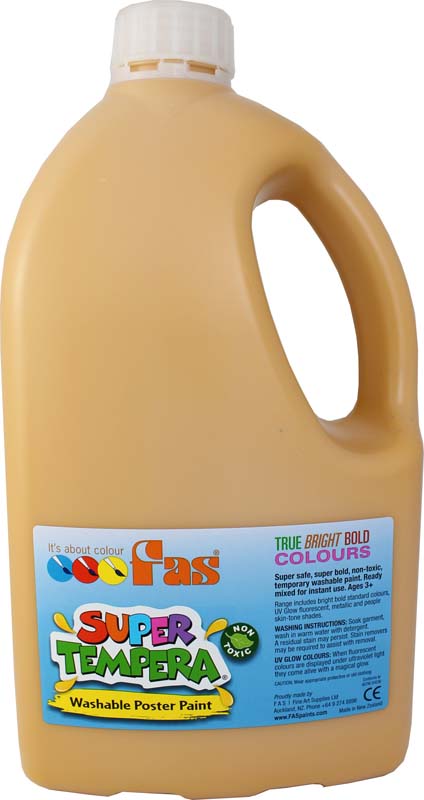 FAS SUPER TEMPERA 2LTR OCHRE