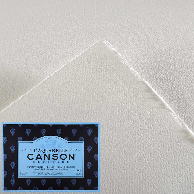 CANSON HERITAGE PAD 23X31 300G R (12SH)