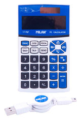 Milan Calculator PC 12 Digit Blue 120x70