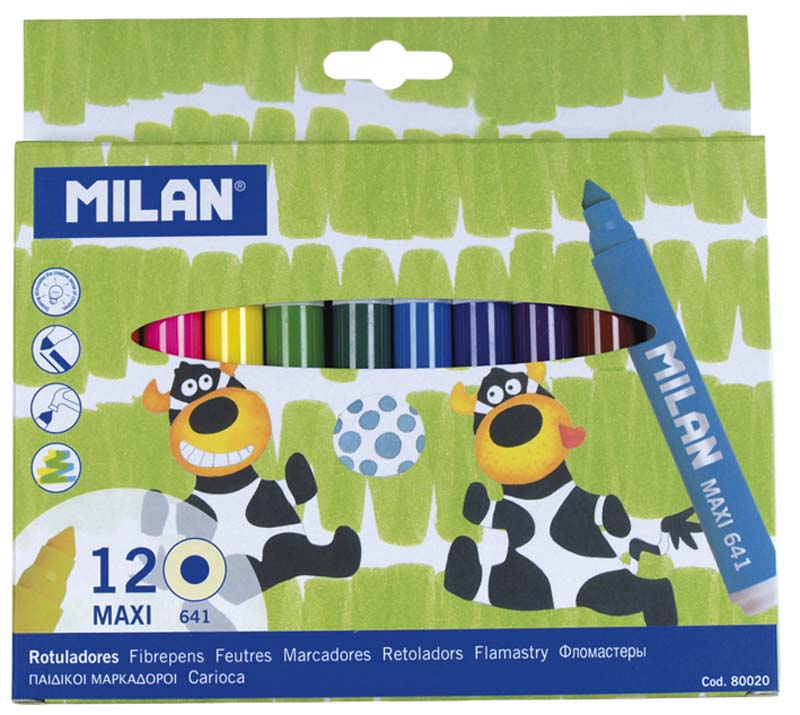 Milan Fibrepens Maxi Set of 12