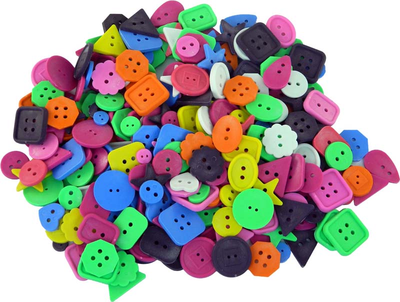 Bright Craft Buttons (450gm)