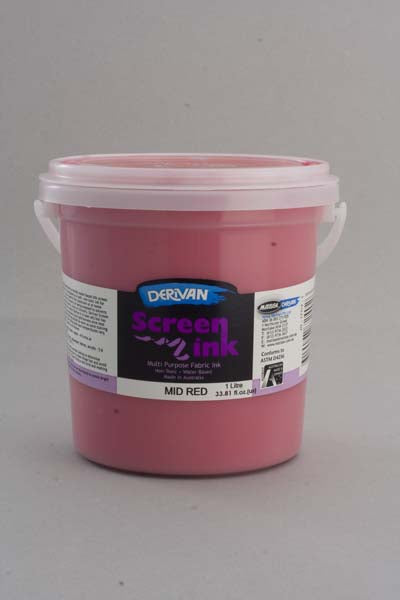 DERIVAN SCREEN INK 1L MID RED