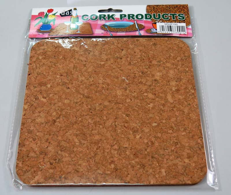 CORK HOT PAD SQUARE 190 x 190 x 4mm