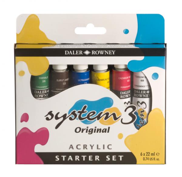 ROWN SYS 3 ACRYLIC STARTER SET 6x22ml