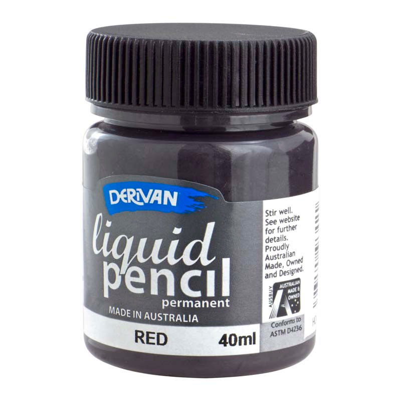 DERIVAN LIQUID PENCIL 40ML PERM RED